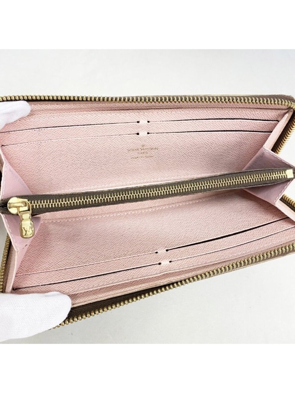Louis Vuitton Wallet Monogram Portefeuille Clemence Brown Rose Velours - Picture 3 of 9